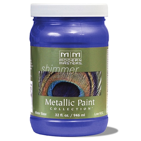 Modern Masters 1 Qt Modern Masters ME429 Venetian Blue WB Decorative Metallic Paint ME429